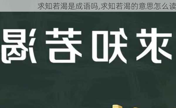 求知若渴是成语吗,求知若渴的意思怎么读