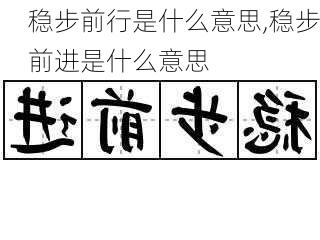 稳步前行是什么意思,稳步前进是什么意思