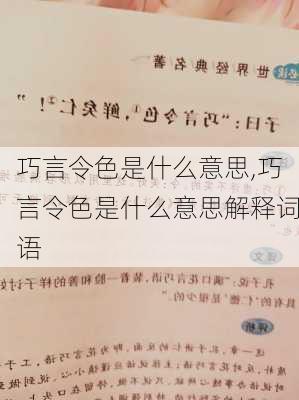 巧言令色是什么意思,巧言令色是什么意思解释词语