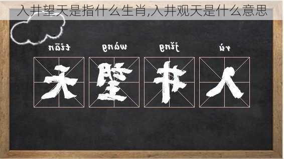 入井望天是指什么生肖,入井观天是什么意思