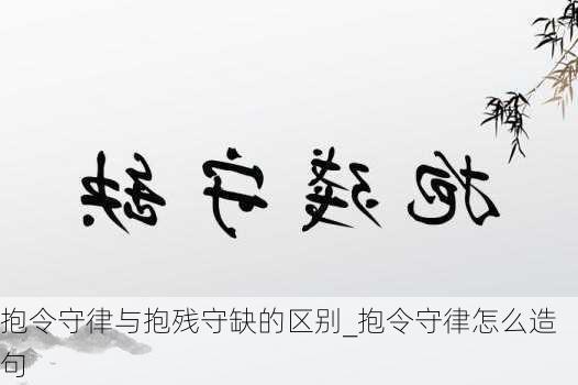 抱令守律与抱残守缺的区别_抱令守律怎么造句