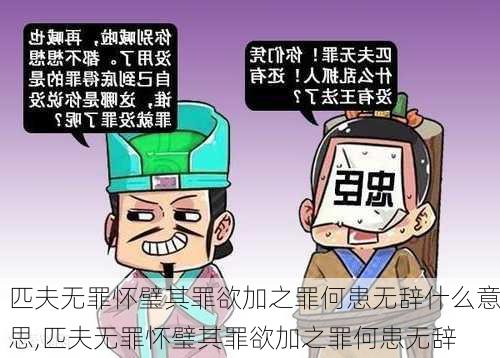 匹夫无罪怀璧其罪欲加之罪何患无辞什么意思,匹夫无罪怀璧其罪欲加之罪何患无辞