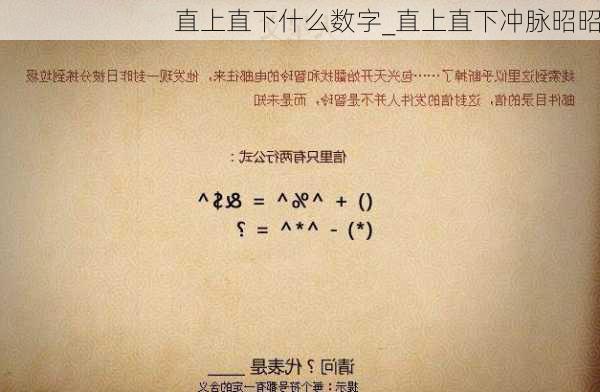 直上直下什么数字_直上直下冲脉昭昭