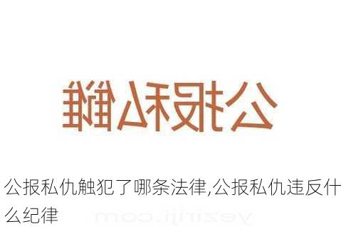 公报私仇触犯了哪条法律,公报私仇违反什么纪律