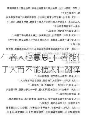 仁者人也意思_仁者能仁于人而不能使人仁翻译