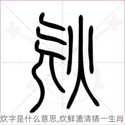 炊字是什么意思,炊鲜漉清猜一生肖