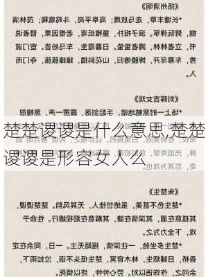 楚楚谡谡是什么意思,楚楚谡谡是形容女人么