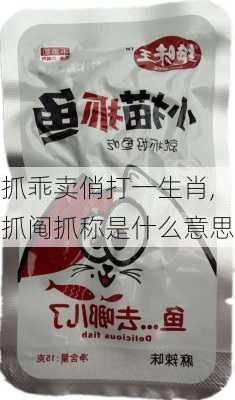 抓乖卖俏打一生肖,抓阄抓称是什么意思