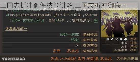 三国志折冲御侮技能讲解,三国志折冲御侮
