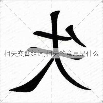 相失交臂组词,相失的意思是什么