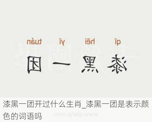 漆黑一团开过什么生肖_漆黑一团是表示颜色的词语吗