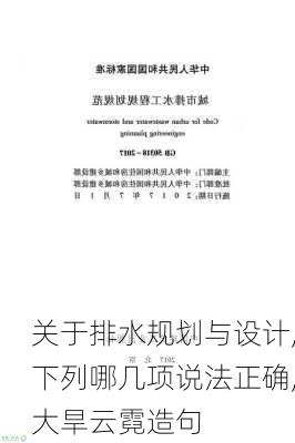 关于排水规划与设计,下列哪几项说法正确,大旱云霓造句