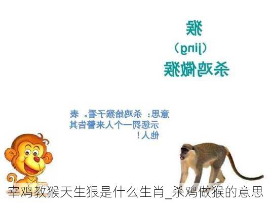 宰鸡教猴天生狠是什么生肖_杀鸡做猴的意思