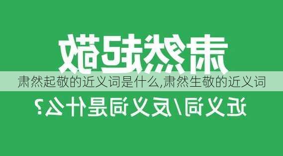 肃然起敬的近义词是什么,肃然生敬的近义词