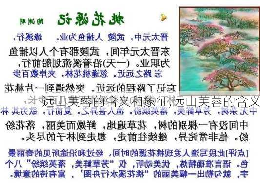 远山芙蓉的含义和象征,远山芙蓉的含义