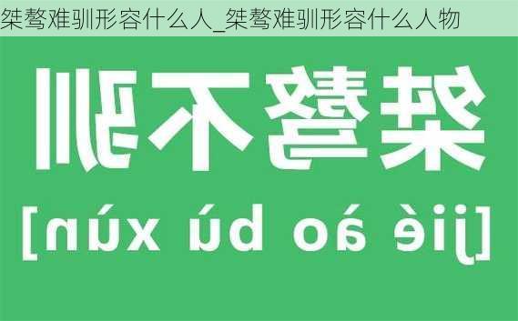 桀骜难驯形容什么人_桀骜难驯形容什么人物