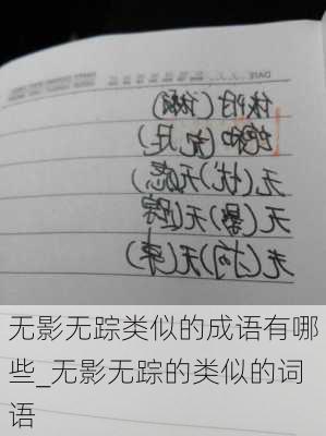 无影无踪类似的成语有哪些_无影无踪的类似的词语