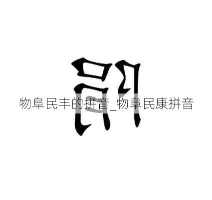 物阜民丰的拼音_物阜民康拼音